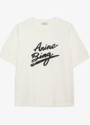 Camiseta Anine Bing Jaylin signature marfil